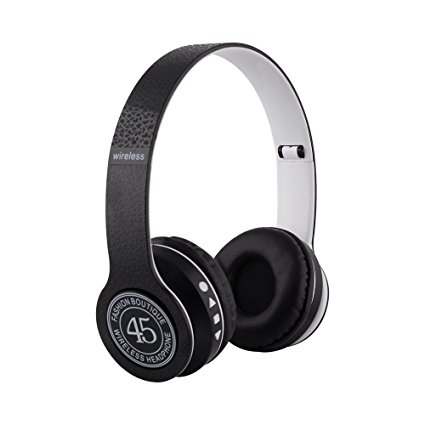 FX-Victoria Heavy Bass On Ear Headphones Foldable Headphones for Men and Women, Kids and Adults, Supports FM Stereo Function / MicroSD / TF Card, Black