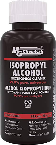 MG Chemicals 99.9% Isopropyl Alcohol Liquid Cleaner, 125 mL Bottle