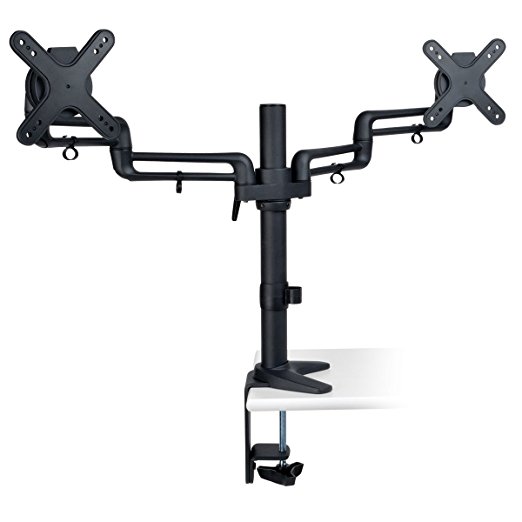 TRIPP LITE DDR1327SDFC Dual LCD Display Desk Mount Swivel Tilt for 13 to 27-Inches Flat Screen TV