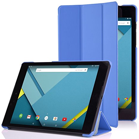 Google Nexus 9 Case - MoKo Ultra Slim Lightweight Smart-shell Stand Cover Case for Google Nexus 9 8.9 inch Volantis Flounder Android 5.0 Lollipop tablet by HTC, BLUE