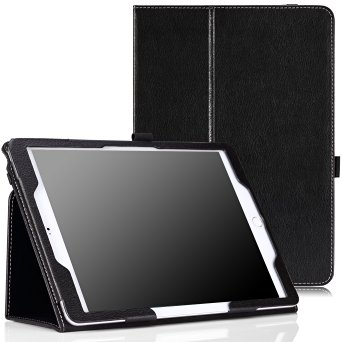 MoKo iPad Air 2 Case - Slim Folding Cover Case for Apple iPad Air 2 9.7 Inch 2014 Released Tablet, BLACK (with Auto Wake / Sleep, Not Fit iPad Air 2013 Released Tablet)