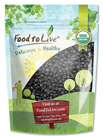 Organic Dried Blueberries, 1 Pound - Non-GMO, Kosher, Raw, Vegan, Unsulfured, Bulk