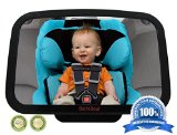 DaffaDoot Rear View Baby Mirror  Perfect Pivot for Perfect View of Baby  Superior View Crash Tested and Certified  Backed by our 100 Satisfaction Guarantee and Lifetime Warranty