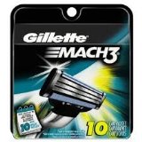 Gllette Mach 3 Razor Refill Cartridges 10-Count Packaging may vary