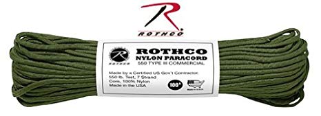 Rothco Military 100ft Nylon Paracord Rope Olive Green