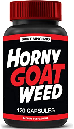 Horny Goat Weed 120 Capsules Men’s Test Booster Extra Strength 1000mg l Endurance and Strength Booster L-Arginine l Tribulus, Maca Root, Muira Puama, Saw Palmetto Panax Ginseng l USA Made