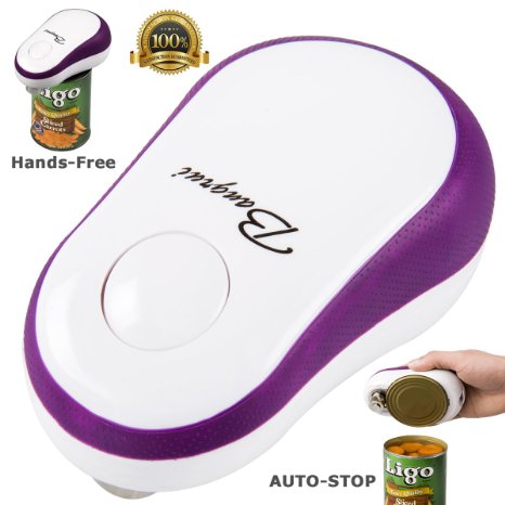 BangRui Can Opener Electric One Touch Can Opener Best Can Opener Soft Edge Automatic Electric Can Opener with Assistive Auto-Stop (purple)