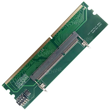 QNINE Laptop DDR3 RAM to Desktop Adapter Card, Memory Tester 204Pin SODIMM to 240Pin DIMM Converter