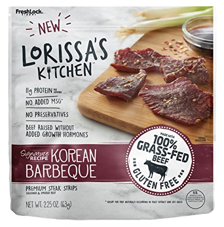 Lorissa's Kitchen Jerky, Korean Barbeque Beef, 2.25 Ounce