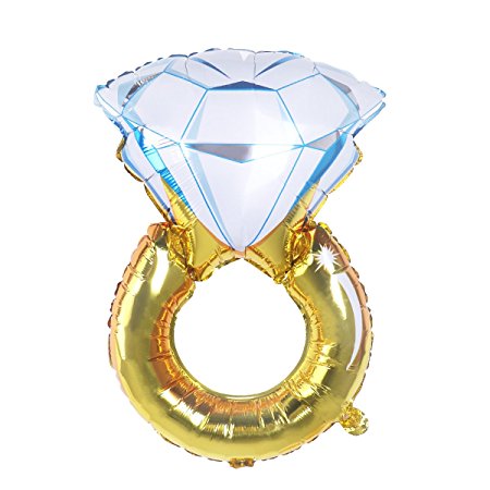 NUOLUX Diamond Ring Balloon Romantic Wedding Bridal Shower Anniversary, Engagement Party Decoration - Size L