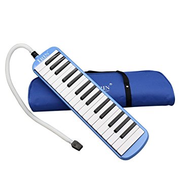 IRIN 32 Piano-Style Melodica Musical Instrument for Music Lovers Gift with Carrying Bag (Blue)