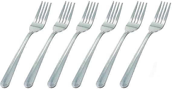 6 Pcs Dinner Forks Silverware Set, 7 Inches Dominion Heavy Duty Forks, Stainless Steel Salad Forks Multipurpose Use for Home, Kitchen or Restaurant