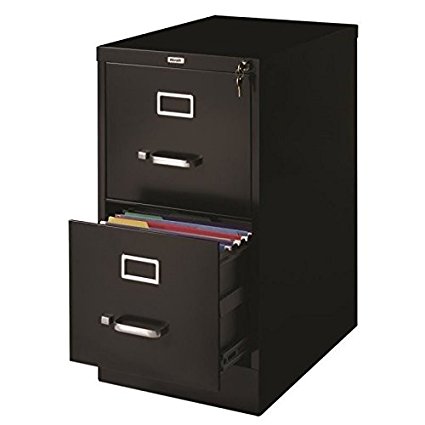 Pemberly Row 2 Drawer Letter File Cabinet in Black