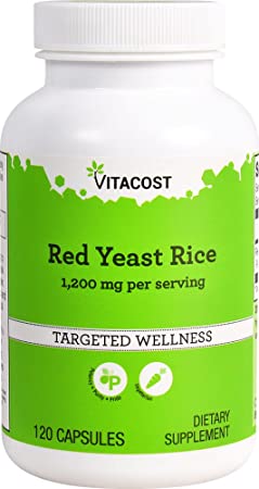 Vitacost Red Yeast Rice - 1200 mg - 120 Vegetarian Capsules