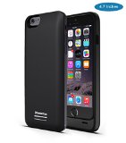 iPhone 6S 6 Battery Case Apple MFI certified Nexcon 3100mAh iPhone 6S  iPhone 6 battery Case External Protective Charger Charging Case Backup Pack Cover Juice Bank For iPhone 6 6s - Black