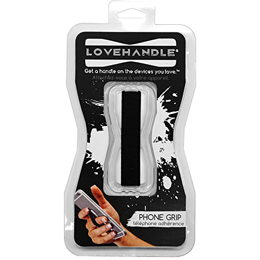 Cell Phone Grip Love Handle Holds Device with just a Finger - LoveHandle Grip Ultra Slim Pocket Friendly For iPhone Mini Tablet - Grip it Securely For Texting, Photos and Selfies (White)