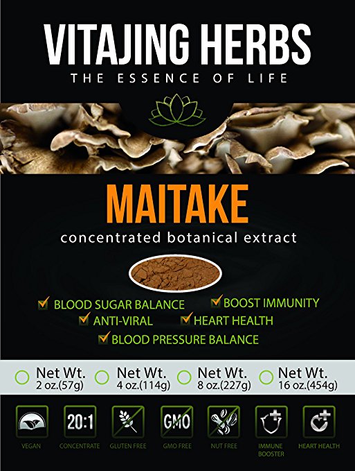 Maitake Mushroom Extract Powder ★★★20:1 CONCENTRATION★★★ (4oz) ★ORGANIC & CONTAMINANT FREE TESTED★