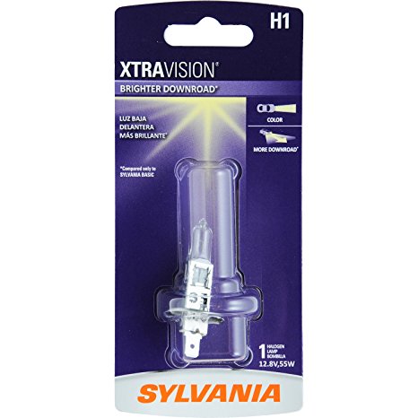 SYLVANIA H1 XtraVision Halogen Headlight Bulb, (Contains 1 Bulb)