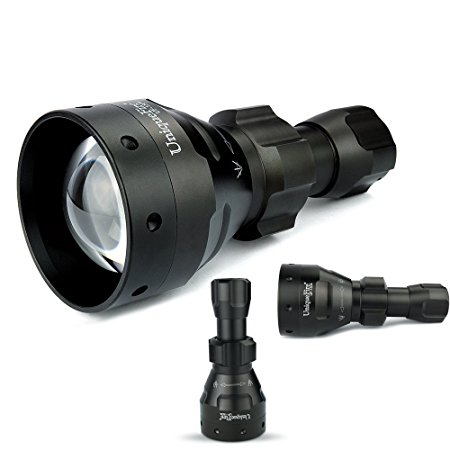 Uniquefire UF-1504 850nm IR Led Zoom Infrared Flashlight 67mm Lens Night Vision Torche for Night Hunting,Used with Night Vision Device (Infrared Light Is Invisible to Human Eyes)