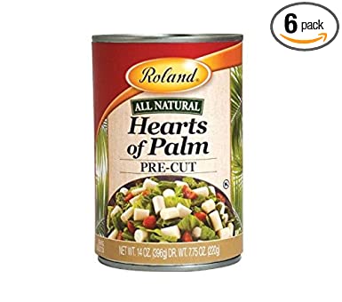 Roland Hearts of Palm, Pre-Cut, 14 Ounce (Pack of 6)
