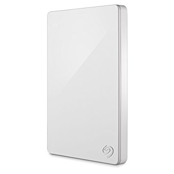 Seagate Backup Plus Slim 1TB USB 3.0 Portable External Hard Drive with Mobile Device Backup (White)