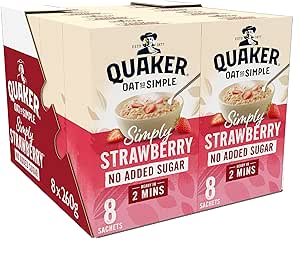 Quaker Oat So Simple Simply Strawberry Porridge Sachets 8 x 32.5g (Case of 8)