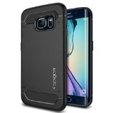 Galaxy S6 Edge Case Spigen Capsule Ultra Rugged Resilient Black Ultimate protection from drops and impacts for Galaxy S6 Edge 2015 - Black SGP11414