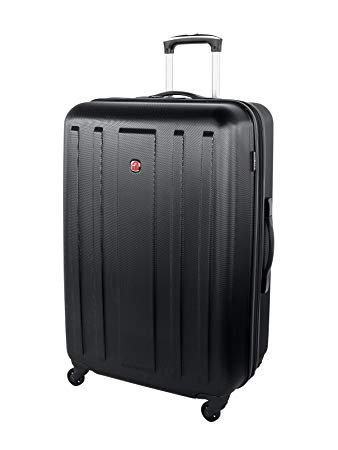 Swiss Gear La Sarinne Large Checked Luggage -  Hardside Expandable Spinner Luggage 28-Inch., Black