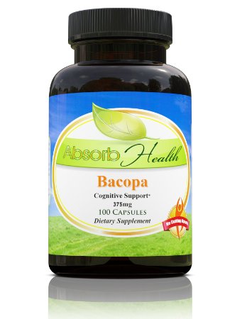 Bacopa Monniera | 375mg | 10:1 Extract 100 Capsules | Memory and Learning Supplement | Himalaya Brahmi