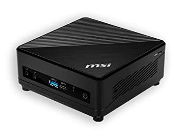 MSI Cubi 5 10M Windows 10 Mini PC with Intel Pentium Gold 6405U Dual Core (2C/4T) Processor 2.40GHz, Integrated Graphics, WI-FI, 4GB DDR4 SO-DIMM, 128GB SATA SSD, USB-C, USB 3.2, DP, HDMI, Black