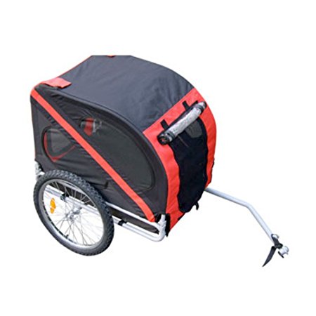 Aosom Elite Pet Bike Carrier / Trailer - Red / Black