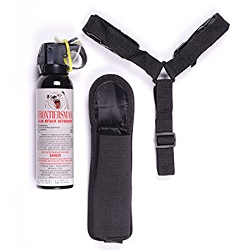 Frontiersman Bear Spray with Chest or Belt Holster– Easy Access, Max Strength – 7.9 oz - Impressive 30-Foot Range