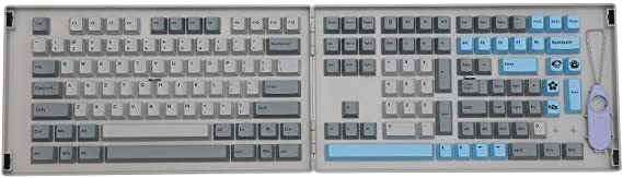 EPOMAKER AKKO Silent 157 Keys Cherry Profile Double-shot PBT Full Keycaps Set, with Custom Storage Box for Mechanical Keyboard Replacement (Cherry Profile, Silent)