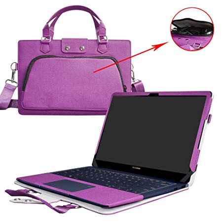 ASUS UX303UB UX303UA Case,2 in 1 Accurately Designed Protective PU Leather Cover   Portable Carrying Bag for 13.3" ASUS ZenBook UX303UB UX303UA Series Laptop,Purple
