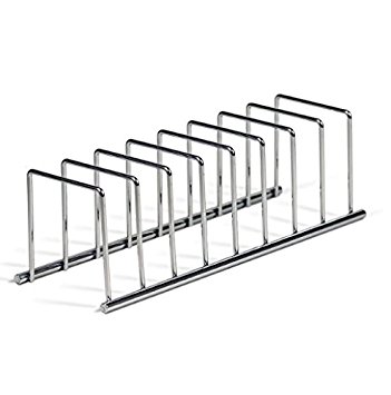 Spectrum Diversified Modern Lid Organizer, Plate Rack, Lid Holder, Square, Chrome