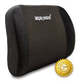 BackGuard8482 - Premium Lower Back Pain Cushion - Proprietary Density Memory Foam Lumbar Cushion Provides Healthy Back Support And Noticeably Fast Lower Back Pain Relief For Most Users