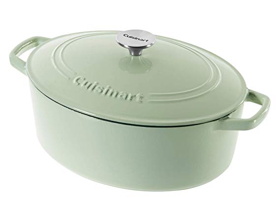 Cuisinart Cast Iron Casserole, Mint Green, 5.5 Quart