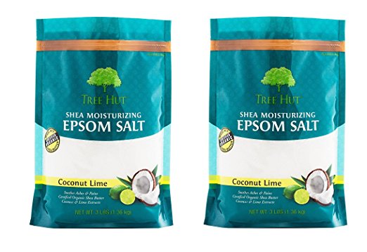 Tree Hut zIxFDS Shea Moisturizing Epsom Salt, Coconut Lime, 3 lb Bag (Pack of 2)