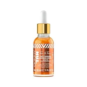 Skinny Tan Tan and Tone Self Tanning Drops for Your Face - Gradual Tan Drops Serum with Hyaluronic Acid - Transforms Skincare into Gradual Tanner - Helps Even Skin Tone and Enhance Complexion - 1 oz