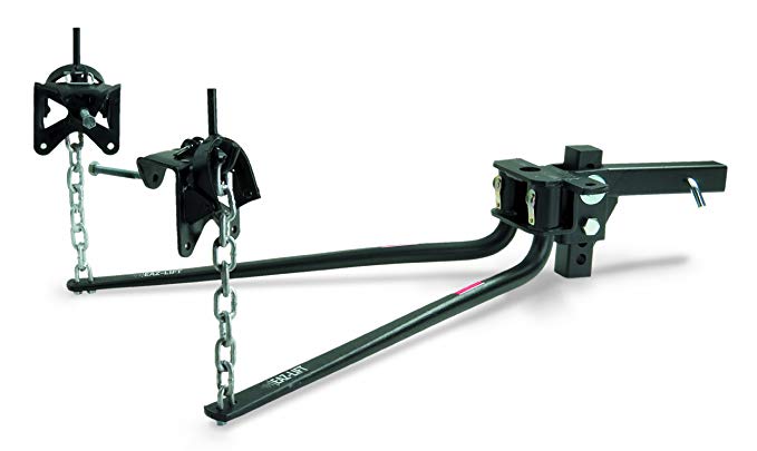 EAZ LIFT 48051 600 Pounds 600 lbs Elite Bent Bar Weight Distributing Hitch with Adjustable Ball Mount and Shank (48051)