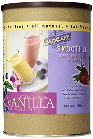 MOCAFE Madagascar Vanilla Smoothie Mix, 3-Pound Tin Instant Frappe Mix, Coffee House Style Blended Drink Used in Coffee Shops