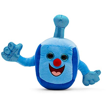 Aviv Judaica Plush Dreidel Toy - Musical Dreidel - Plays Two Dreidel Songs - Hanukkah Gifts for Kids