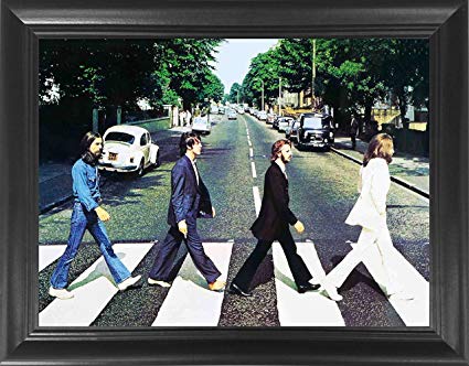 The Beatles Abbey Road Framed 3D Lenticular Poster - 14.5x18.5" - Unbelievable Life Like Framed 3D Art Pictures, Lenticular Posters, Cool Art Deco, Unique Wall Art Decor, With Dozens to Choose From!