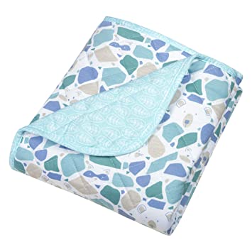 Trend Lab Quilted Jersey Baby Blanket, Terrazzo Forest