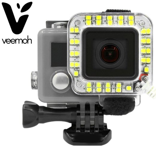 Veemoh 22 LED Light For Go Pro Accessories Lights Video Camera Best For Go Pro Hero 4 / 3  Lighting