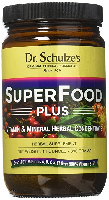 Dr. Schulze's Superfood Plus - Natural Herbal Product - 14oz Powder - 2 Pack