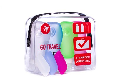 Travel accessories bottles (4)   Toothbrush Case (3) set with TSA Approved Bag