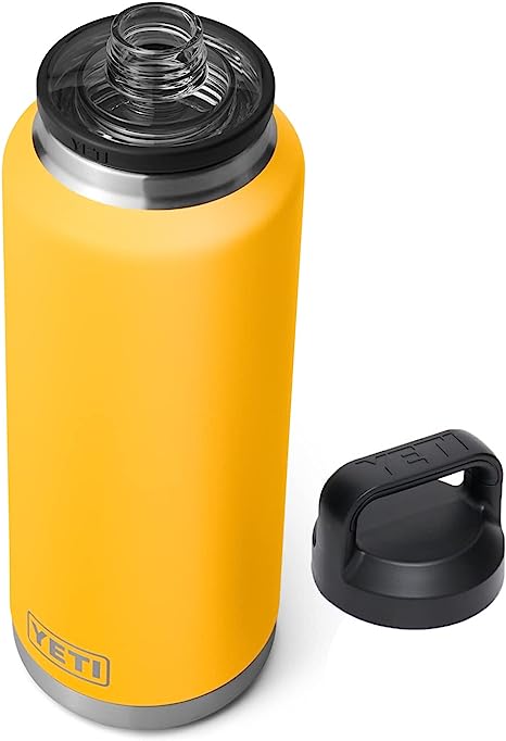 YETI Rambler 46 oz Bottle, Vacuum Insulated, Stainless Steel with Chug Cap, Alpine Yellow