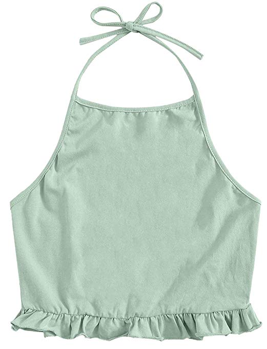 Romwe Women's Casual Camisole Sleeveless Vest Halter Cami Tank Top