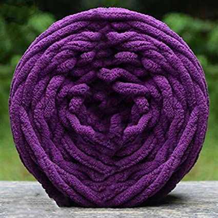 Bluelans® 100% Acrylic Soft Chunky Yarn Knitting Wool 100g, available in 17 colours (Dark Purple)